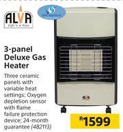 Alva 3 Panel Deluxe Gas Heater offer at Builders Warehouse