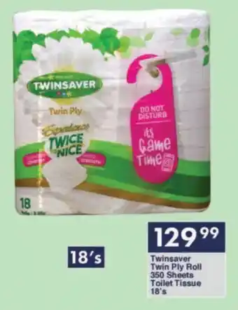 President Hyper Twinsaver Twin Ply Roll 350 Sheets Toilet Tissue offer