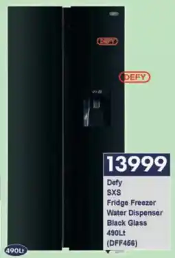 President Hyper Defy SXS Fridge Freezer Water Dispenser Black Glass offer