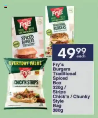 President Hyper Fry's Burgers Traditional Spiced Box/ Strips Chick'n/Chunky Style Bag offer