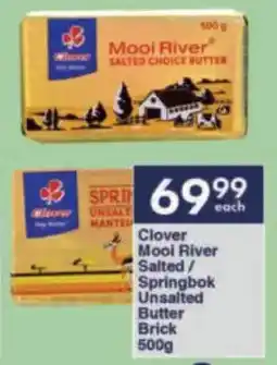 President Hyper Clover Mooi River Salted/ Springbok Unsalted Butter Brick offer