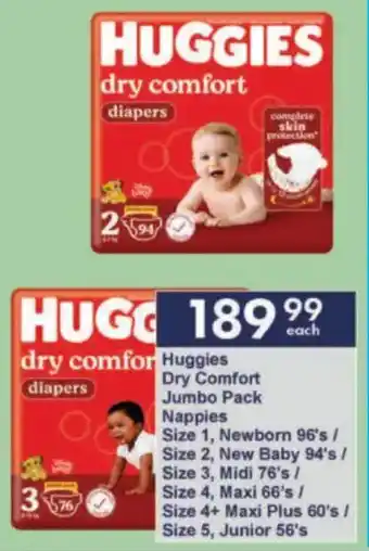 President Hyper Huggies Dry Comfort Jumbo Pack Nappies offer