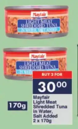 President Hyper Mayfair Light Meat Shredded Tuna in Water, Salt Added offer