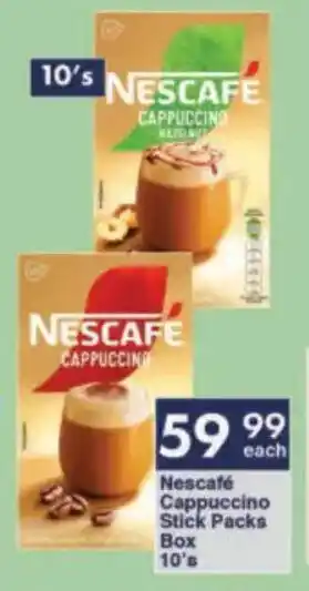 President Hyper Nescafé Cappuccino Stick Packs Box offer