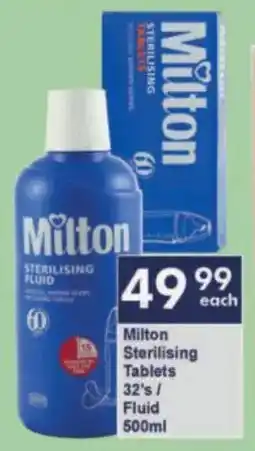 President Hyper Milton Sterilising Tablets/ Fluid offer