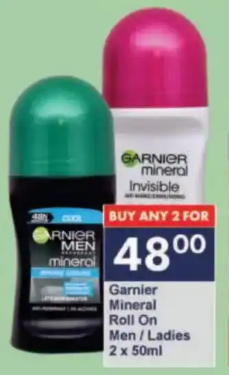 President Hyper Garnier Mineral Roll On Men/ Ladies offer