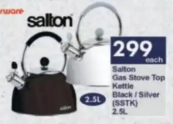 President Hyper Salton Gas Stove Top Kettle Black/Silver offer