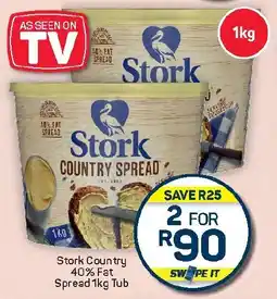 Pick n Pay Hypermarket Stork Country 40% Fat Spread Tub offer