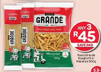 Pick n Pay Hypermarket Pasta Grande Spaghetti or Macaroni offer