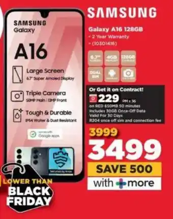 HiFi Corp SAMSUNG Galaxy A16 128GB offer