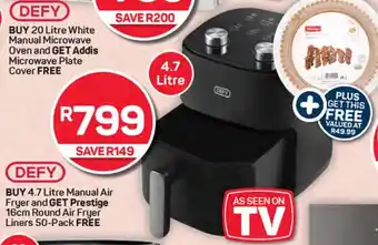 Pick n Pay Hypermarket Buy DEFY Manual Air Fryer and GET Prestige Round Air Fryer Liners FREE offer