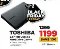 HiFi Corp TOSHIBA 2.5" 1TB USB 3.0 Hard Drive Canvio offer