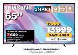 HiFi Corp SAMSUNG 65-inch Smart QLED 4K-65Q60D offer