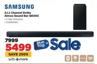 HiFi Corp SAMSUNG 3.1.2 Channel Dolby Atmos Sound Bar Q600C offer