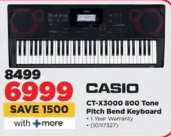 HiFi Corp CASIO CT-X3000 800 Tone Pitch Bend Keyboard offer