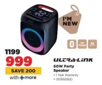 HiFi Corp ULTRA-LINK 60W Party Speaker offer