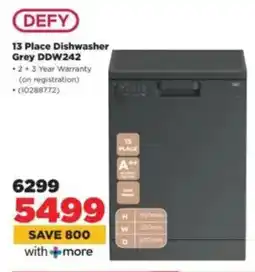 HiFi Corp DEFY 13 Place Dishwasher Grey DDW242 offer