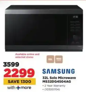 HiFi Corp SAMSUNG Solo Microwave MS32DG4504AG offer