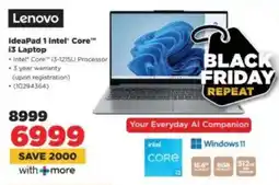 HiFi Corp Lenovo IdeaPad 1 Intel Core i3 Laptop offer