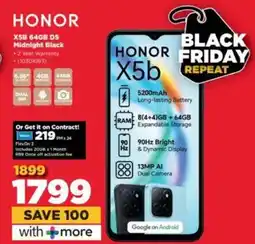 HiFi Corp HONOR X5B 64GB DS Midnight Black offer