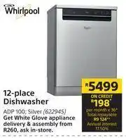 Builders Warehouse Whirlpool 12 Place Dishwasher offer