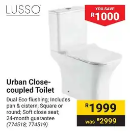 Builders Warehouse LUSSO Urban Close- coupled Toilet offer