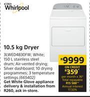 Builders Warehouse Whirlpool 10.5Kg Dryer offer
