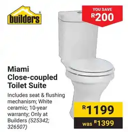 Builders Warehouse Miami Close-coupled Toilet Suite offer