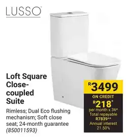 Builders Warehouse LUSSO Loft Square Close-coupled Suite offer