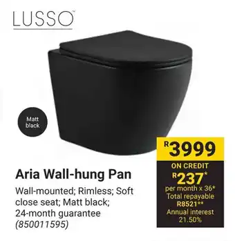 Builders Warehouse LUSSO Aria Wall-hung Pan offer