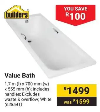 Builders Warehouse Value Bath offer