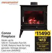 Builders Warehouse Megamaster Conza Fireplace offer