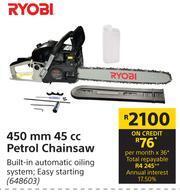 Builders Warehouse Ryobi 450mm 45cc Petrol Chainsaw offer