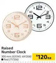 Builders Warehouse Raised Number Clock 300mm-Each offer