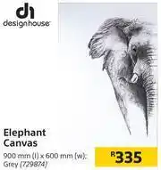 Builders Warehouse Designhouse Elephant Grey Canvas 900mm L x 600mm W offer