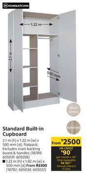 Builders Warehouse Home & Kitchen Standard Built In Cupboard 2.1m H x 1.22m W x 500mm D offer