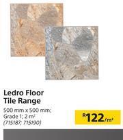 Builders Warehouse Ledro Floor Tile Range 500mm x 500mm-Per Sqm offer