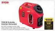 Builders Warehouse Ryobi 1750 W 4 Stroke Inverter Generator RG-2100i offer