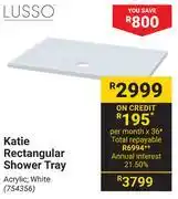 Builders Warehouse Lusso Katie Rectangular Shower Tray offer