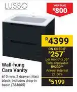 Builders Warehouse Lusso Wall hung Cara Vanity offer