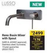 Builders Warehouse Lusso Reno Basin Mixer With Spout offer