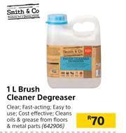 Builders Warehouse Smith & Co 1Ltr Brush Cleaner Degreaser offer