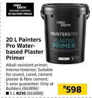 Builders Warehouse Fired Earth 20Ltr Painters Pro Water Based Plaster Primer offer