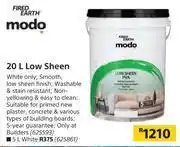 Builders Warehouse Fired Earth Modo 20L Low Sheen offer