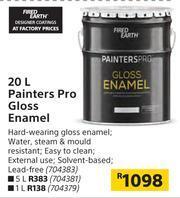 Builders Warehouse Fired Earth 20Ltr Painters Pro Gloss Enamel offer