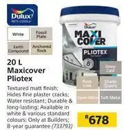 Builders Warehouse Dulux 20L Maxicover Pliotex offer