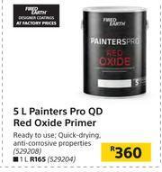 Builders Warehouse Fired Earth 5Ltr Painters Pro QD Red Oxide Primer offer