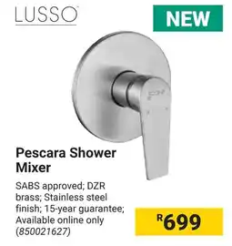 Builders Warehouse LUSSO Pescara Shower Mixer offer