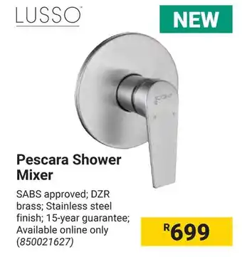 Builders Warehouse LUSSO Pescara Shower Mixer offer