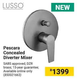 Builders Warehouse LUSSO Pescara Concealed Diverter Mixer offer